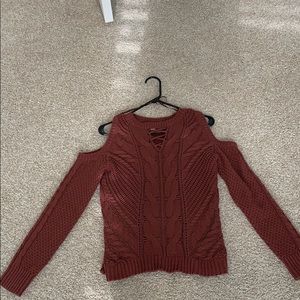 perfect rust orange cutout sweater for fall! Worn once.